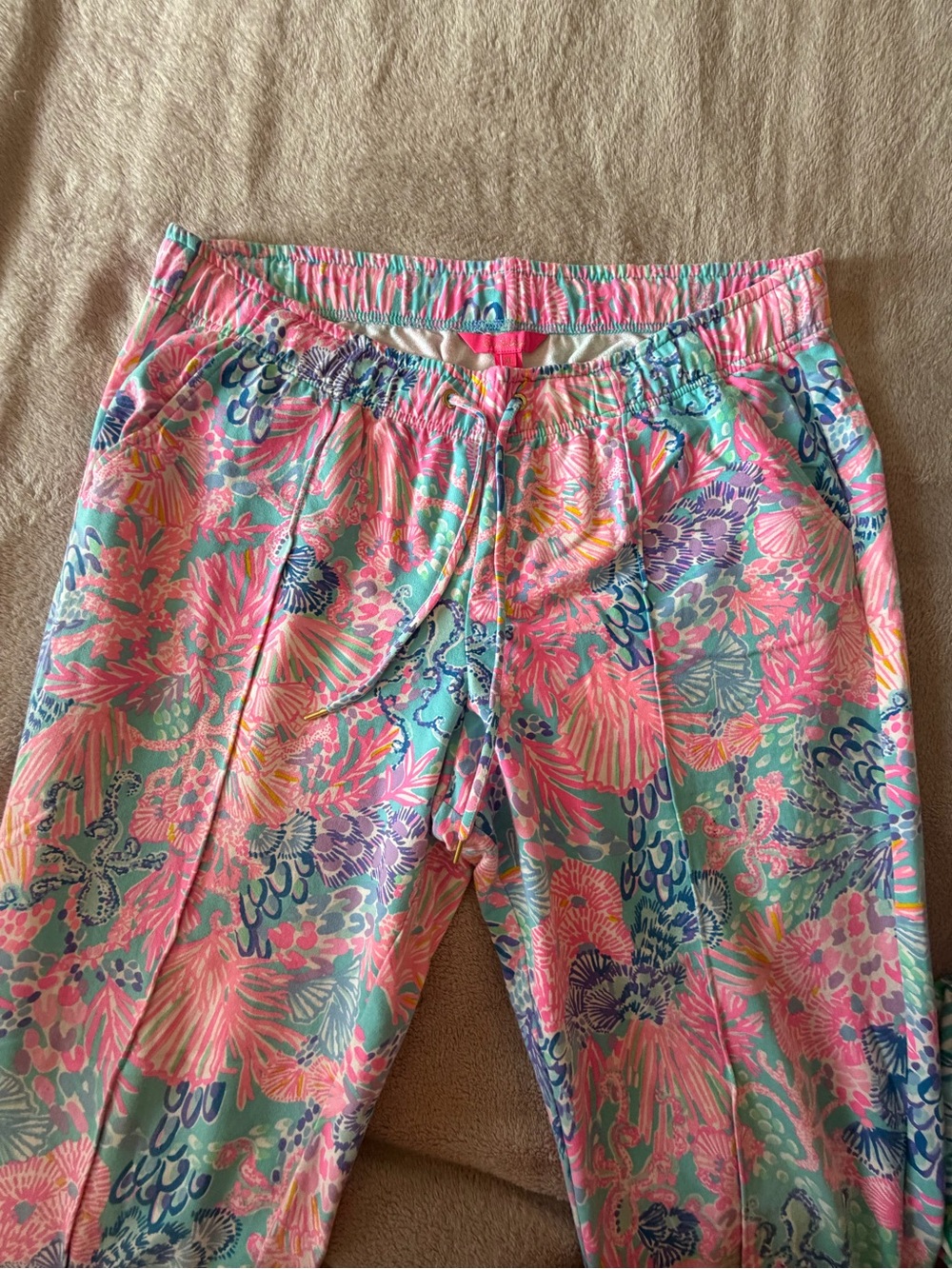 Lilly Pulitzer Pink Multicolor Floral-Print pants